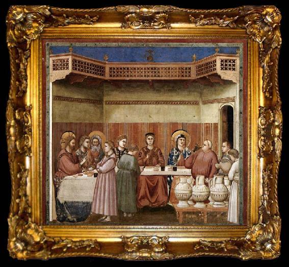framed  GIOTTO di Bondone Marriage at Cana, ta009-2